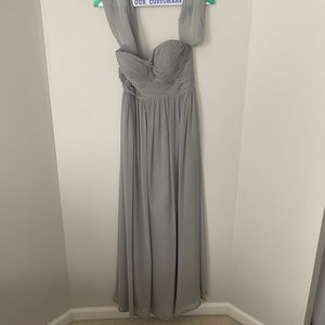 Strapless grey bridesmaids dress - size 6